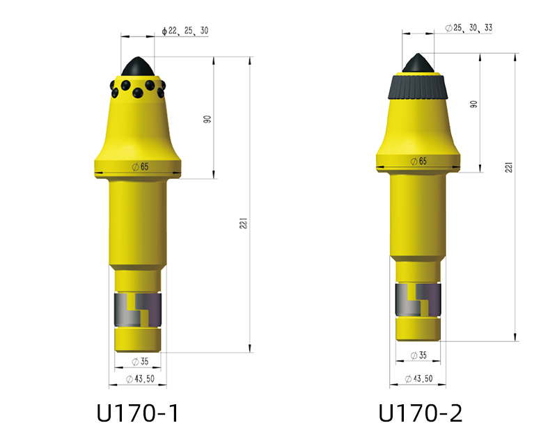 U170 Series-1.70''/φ43mm Step Shank