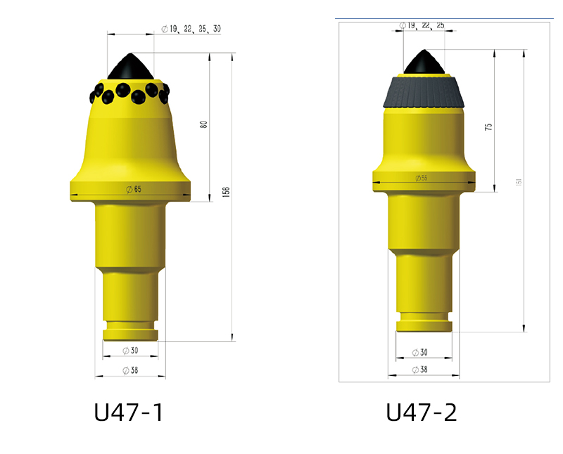 U47 Series-1.50''/φ38mm Step Shank